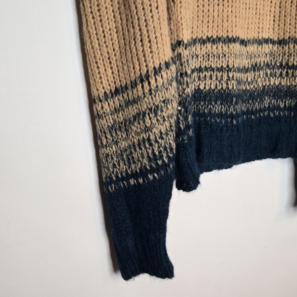 Ulla Johnson Rosalia Alpaca Sweater Puff Sleeve Striped Cozy Knit Oversized Boho - Picture 8 of 11